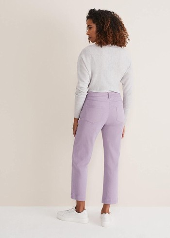 Phase Eight Ramona Straight Leg Trousers Purple USA | 6735492-YN